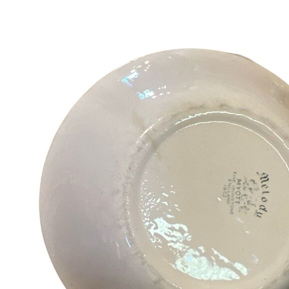 Vtg Myotts Melody England x5 rose decor blue copper print transferware, France c - Picture 6 of 14